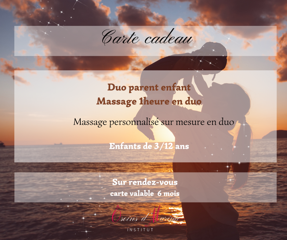 Bon cadeau Massage duo parent enfant