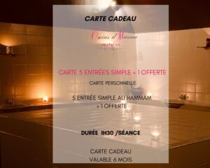 Carte-cadeau 5 entrées simples + 1 offerte