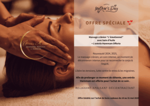 🎁Massage crânien + 1 entrée hammam offerte ✨