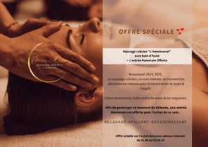 ✨Massage crânien + 1 entrée Offerte