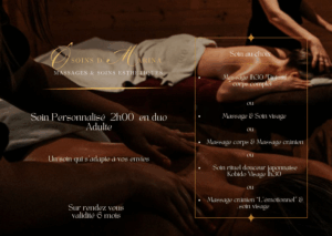Soin personnalisé 2heures en duo - Adultes