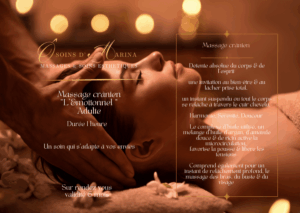 Massage crânien « l’émotionnel » 1h+ bain d’huile