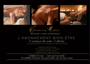 Carte 5 massages 1/2heure