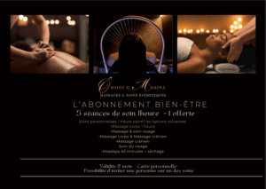 Carte 5 soins Personnalisés 1 heure + 1 offert