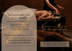 Soin personnalisé 1h30 en duo ✨+ 15 minutes de soin Offertes