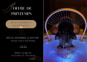 Soin « Rituel sensoriel & intuitif en duo » 1H45- Offre de printemps 🌿(Massage corps & Soin Headspa)