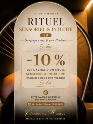☀️Rituel Sensoriel & Intuitif 2h en duo - Massage corps & Headspa- Offre SUMMER 26