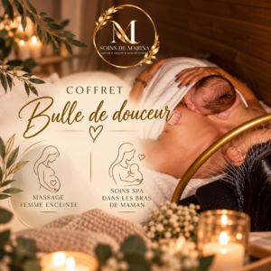 Coffret « Bulle de douceur » - Massage femme enceinte + headspa « Dans Les bras de maman »